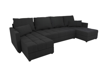 Narożnik DOMINO U do salonu rozkładany z funkcją spania pojemnik rogówka