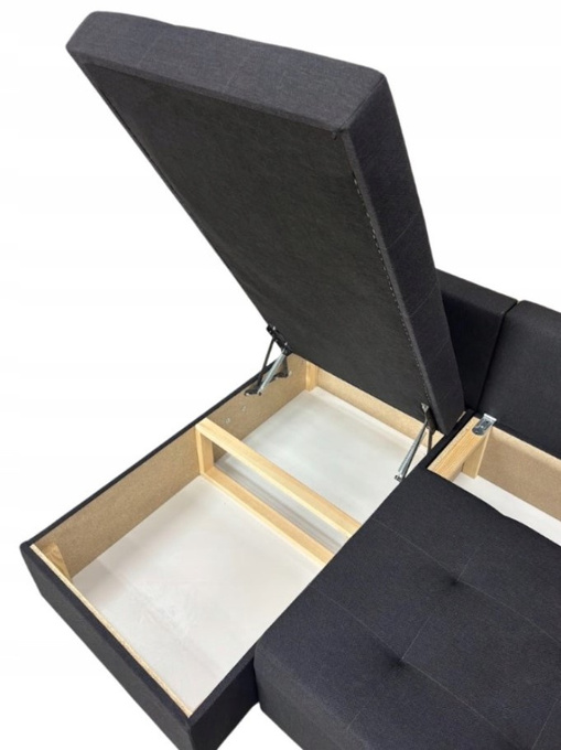 Narożnik DOMINO U FIT rogówka do salonu rozkładany funkcja spania bez boków