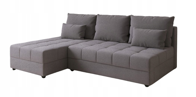 Narożnik DOMINO L FIT rozkładany do salonu funkcja spania rogówka bez boków