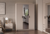 Szafa LIVIO 3-drzwiowa z półkami lustro beż piaskowy garderoba
