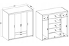 Szafa LIVIO 4 drzwiowa z 2 szufladami dąb sonoma garderoba