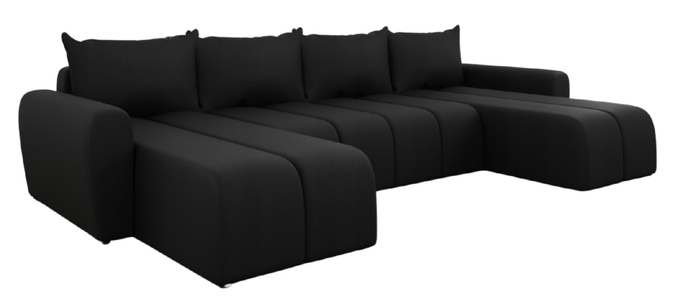 Narożnik rogówka FABIO czarny- z funkcją spania, KUPUJESZ U PRODUCENTA!