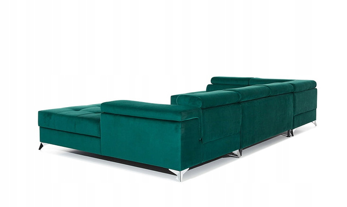 Narożnik ASTER U,funkcja spania,pojemnik, regulowane zagłówki,WIELE KOLORÓW