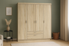 Szafa LIVIO 4 drzwiowa z 2 szufladami dąb sonoma garderoba