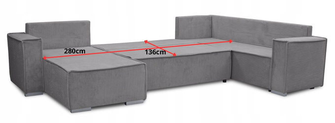 Narożnik LARS do Salonu rogówka rozkładany funkcja spania pojemnik