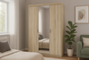 Szafa LIVIO 3-drzwiowa dąb sonoma z lustrem garderoba