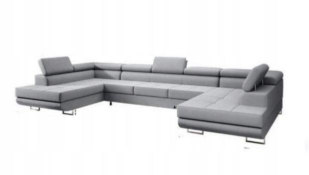 Narożnik,rogówka LARGO U XXL funkcja spania,2 pojemniki,regulowane zagłówki