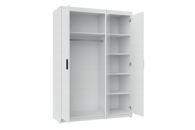 Szafa LIVIO 3-drzwiowa biała z lustrem garderoba