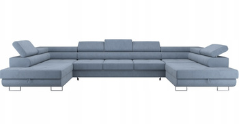 Narożnik,rogówka LARGO U XXL funkcja spania,2 pojemniki,regulowane zagłówki