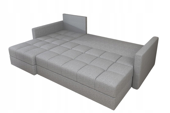 Narożnik DOMINO L pojemnik na pościel rogówka rozkładany z funkcją spania