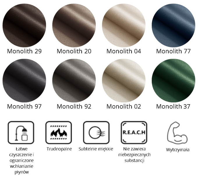 Narożnik LARGO funkcja spania, pojemnik, regulowane zagłówki, WIELE KOLORÓW