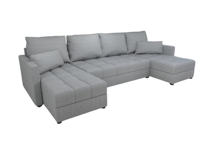 Narożnik DOMINO U do salonu rozkładany z funkcją spania pojemnik rogówka