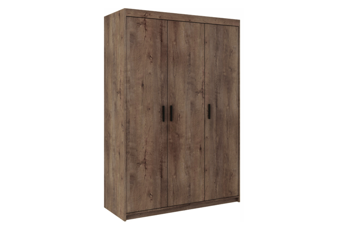 Szafa LIVIO 3-drzwiowa z półkami drążek dąb lefkas garderoba