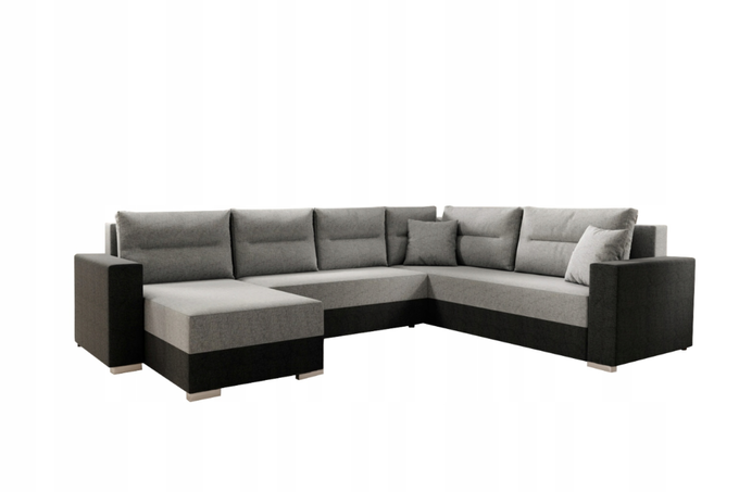 Narożnik LARS U do salonu duży rozkładany funkcja spania rogówka