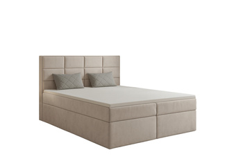 Łóżko KEJA kontynentalne 160x200 do sypialni pojemnik dwa materace