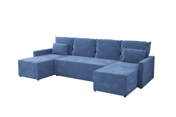 Narożnik DOMINO U GŁADKI z funkcją spania rogówka do salonu rozkładany