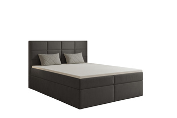 Łóżko KEJA kontynentalne 140x200 do sypialni pojemnik dwa materace