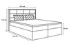 Łóżko KEJA kontynentalne 140x200 do sypialni pojemnik dwa materace