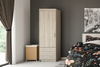 Szafa LIVIO dąb sonoma 1-drzwiowa z półkami i szufladami drążek garderoba