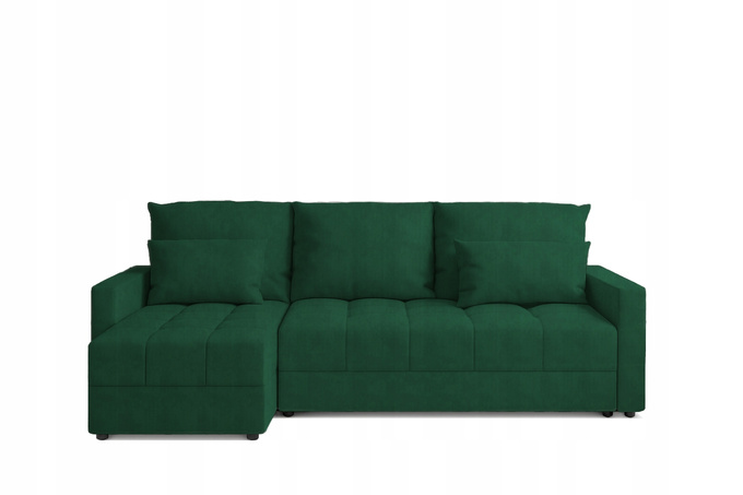 Narożnik DOMINO L pojemnik na pościel rogówka rozkładany z funkcją spania