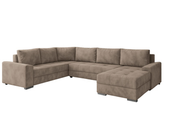 Narożnik HUGO z funkcją spania rozkładany rogówka duży welur