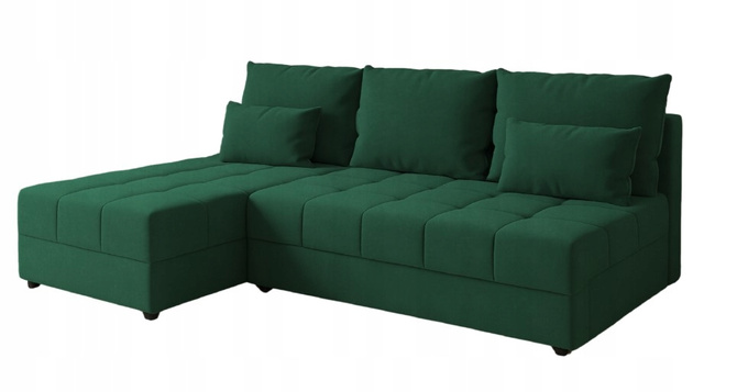 Narożnik DOMINO L FIT rozkładany do salonu funkcja spania rogówka bez boków