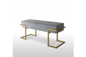 Ławka do przedpokoju tapicerowana 100 cm złoty stelaż WYBÓR KOLORU