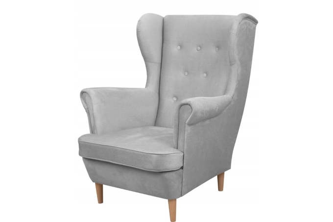 Fotel uszak BERO skandynawski sprężyna falista wygodny