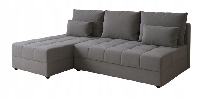 Narożnik DOMINO L FIT rozkładany do salonu funkcja spania rogówka bez boków