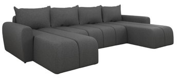 Narożnik rogówka FABIO grafitowy - z funkcją spania, KUPUJESZ U PRODUCENTA!