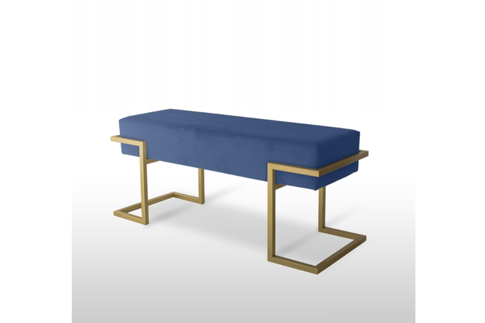Ławka do przedpokoju tapicerowana 80 cm złoty stelaż WYBÓR KOLORU