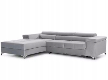 Narożnik VERDE z funkcją spania, regulowane zagłówki, pojemnik na pościel!