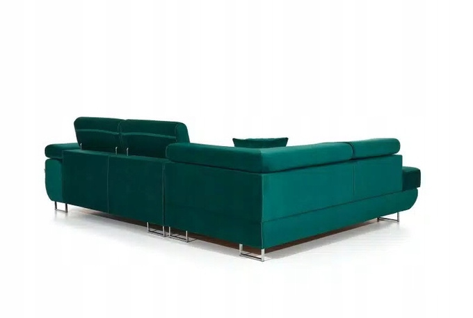 Narożnik LARGO funkcja spania, pojemnik, regulowane zagłówki, WIELE KOLORÓW