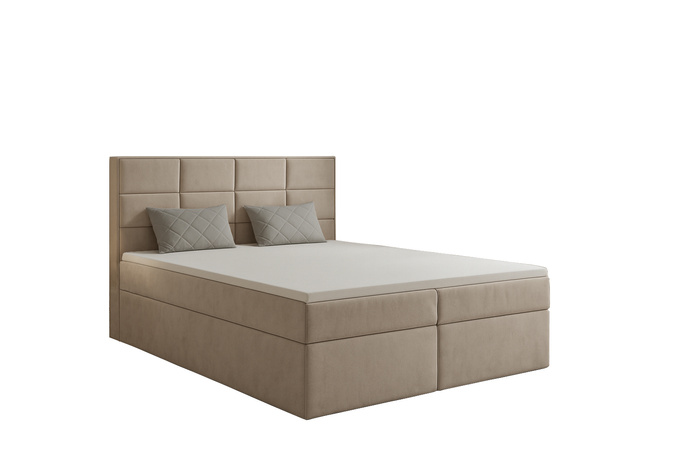 Łóżko Keja kontynentalne 160x200 do sypialni pojemnik dwa materace