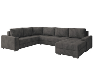 Narożnik HUGO z funkcją spania rozkładany rogówka duży welur