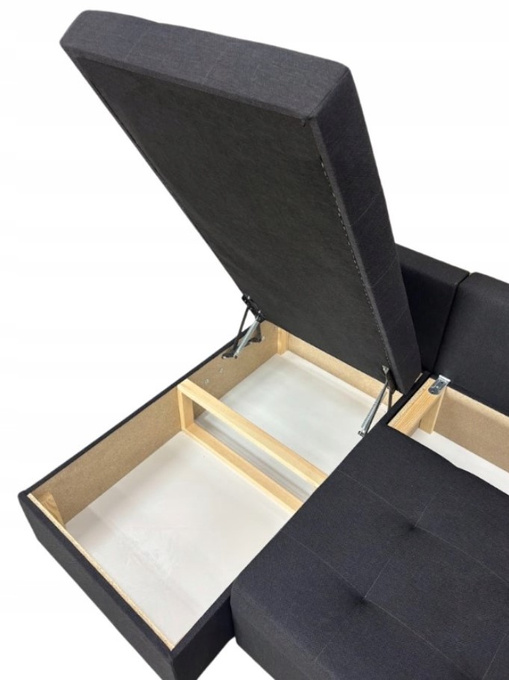 Narożnik DOMINO U FIT rogówka do salonu rozkładany funkcja spania bez boków