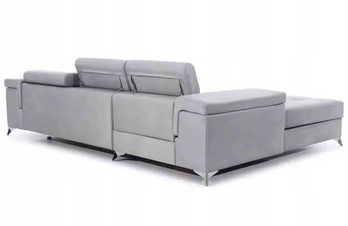 Narożnik VERDE z funkcją spania, regulowane zagłówki, pojemnik na pościel!