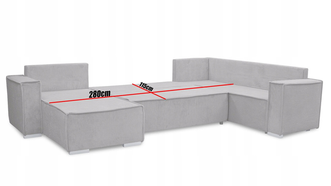 Narożnik LARS do Salonu rogówka rozkładany funkcja spania pojemnik