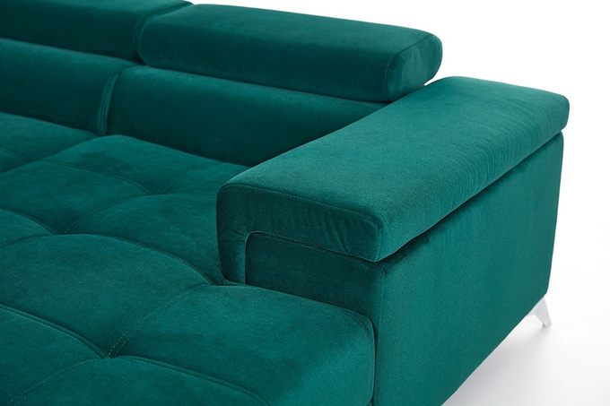 Narożnik ASTER U,funkcja spania,pojemnik, regulowane zagłówki,WIELE KOLORÓW