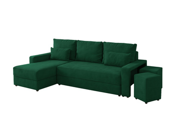 Narożnik SETI L z pufami funkcją spania pojemnik rogówka do salonu