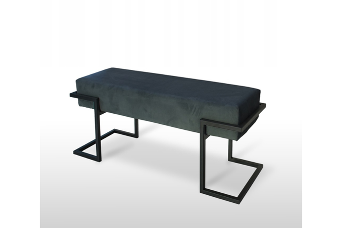 Ławka do przedpokoju tapicerowana 80 cm czarny stelaż WYBÓR KOLORU