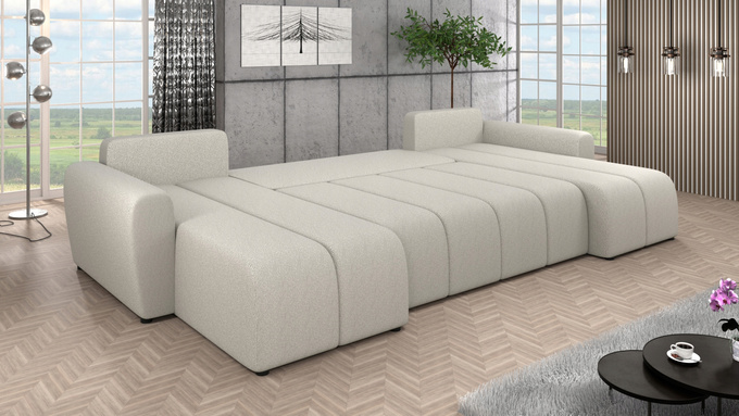 Narożnik rogówka FABIO grafitowy - z funkcją spania, KUPUJESZ U PRODUCENTA!