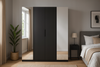 Szafa ARKA 200 cm czarna drzwi uchylne lustro loft nowoczesna