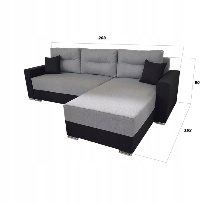 Narożnik/Rogówka Hilton, obustronnego montażu, z funkcją spania, PRODUCENT!