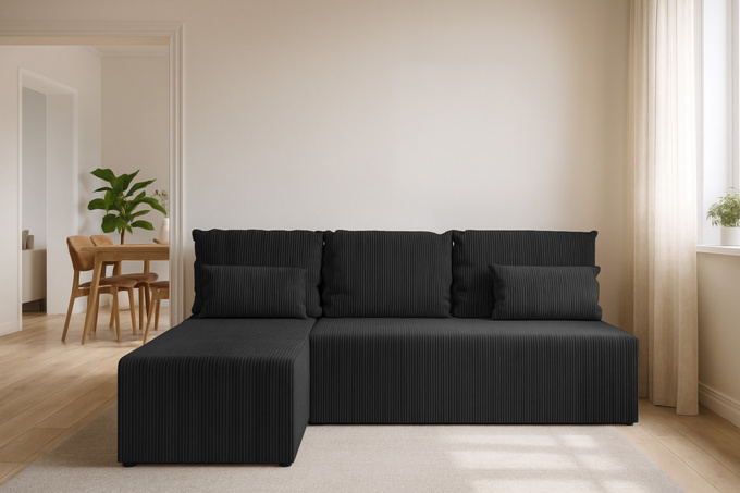 Narożnik DOMINO L FIT POSO z funkcja spania do salonu rogówka rozkładany