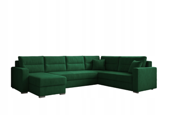 Narożnik LARS U welur do salonu duży rozkładany funkcja spania rogówka