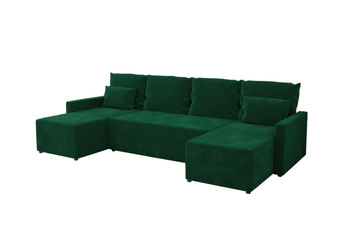 Narożnik DOMINO U GŁADKI z funkcją spania rogówka do salonu rozkładany