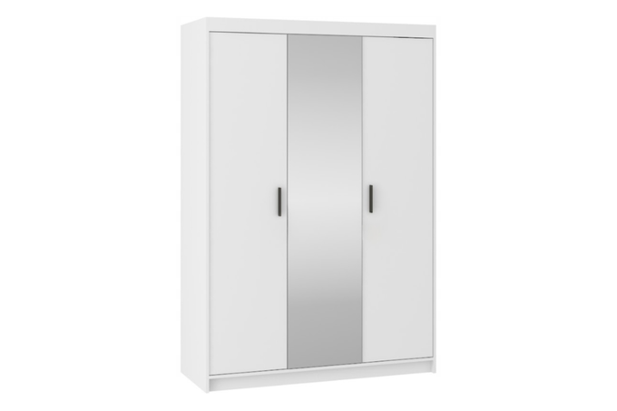 Szafa LIVIO 3-drzwiowa biała z lustrem garderoba
