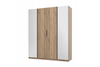 Szafa ARKA 4-drzwiowa 2 lustra dąb evoke 200 cm półki drążek