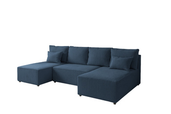 Narożnik DOMINO U FIT POSO sztruks do salonu funkcja spania pojemnik rogówka